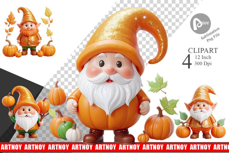 Fall Gnome Clipart Image 4