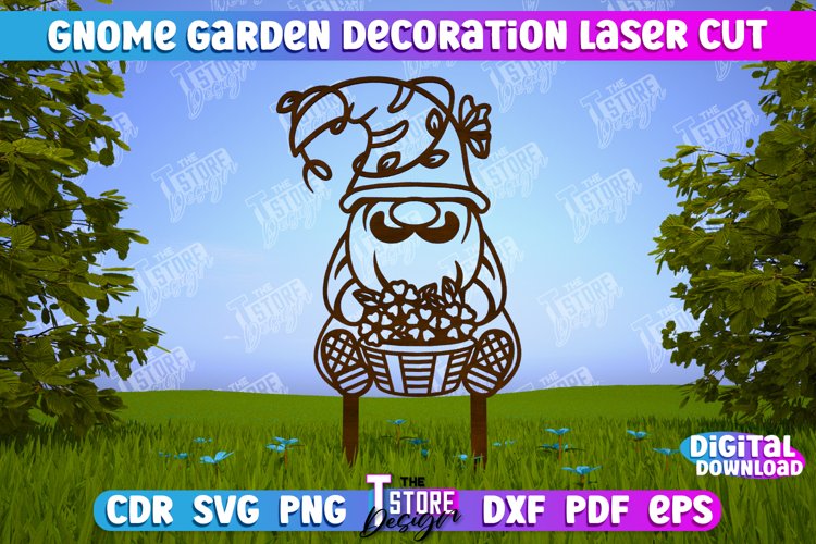 Garden Gnome Decoration | Garden Stakes | Lawn Decor | CNC