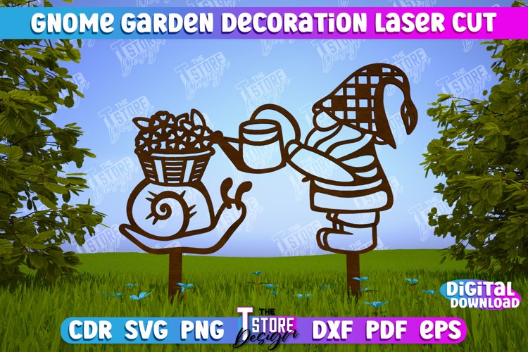 Garden Gnome Decoration | Garden Stakes | Lawn Decor | CNC