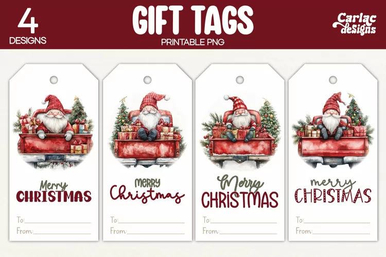 Christmas Gift Tags, Merry Christmas Printable Tags