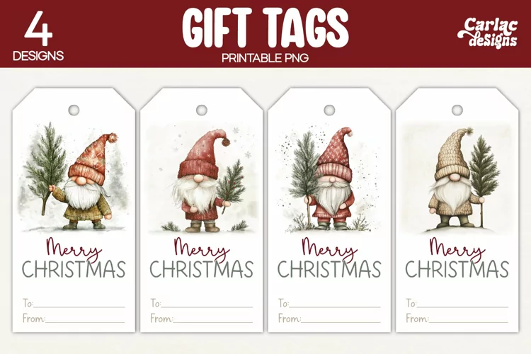 Christmas Gift Tags, Merry Christmas Printable Tags