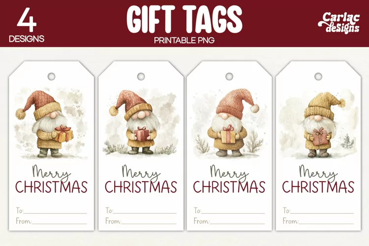 Christmas Gift Tags, Merry Christmas Printable Tags