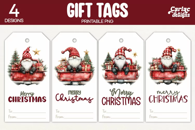 Christmas Gift Tags, Merry Christmas Printable Tags