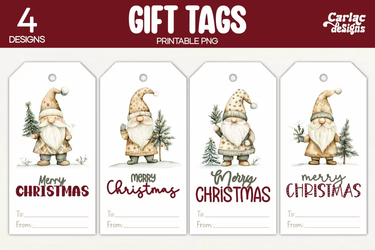 Christmas Gift Tags, Merry Christmas Printable Tags