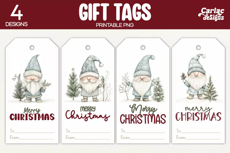 Christmas Gift Tags, Merry Christmas Printable Tags