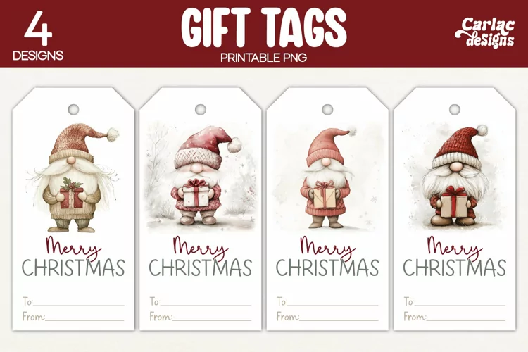 Christmas Gift Tags, Merry Christmas Printable Tags