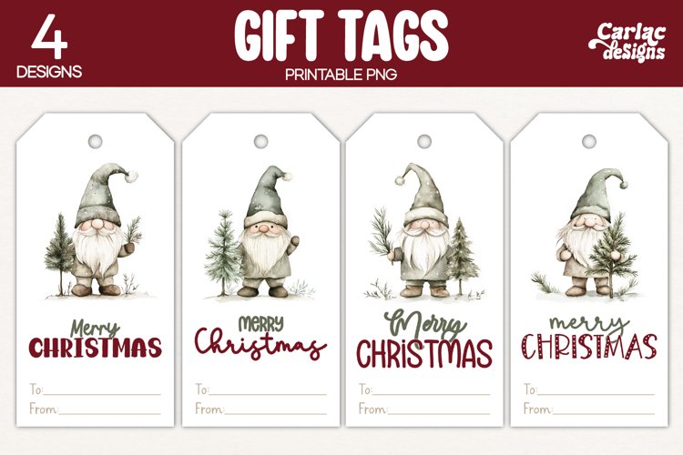 Christmas Gift Tags, Merry Christmas Printable Tags