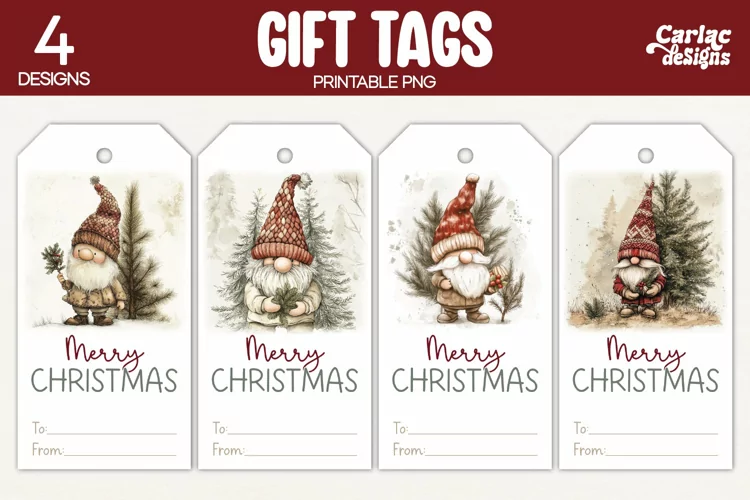 Christmas Gift Tags, Merry Christmas Printable Tags
