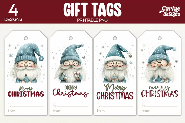 Christmas Gift Tags, Merry Christmas Printable Tags