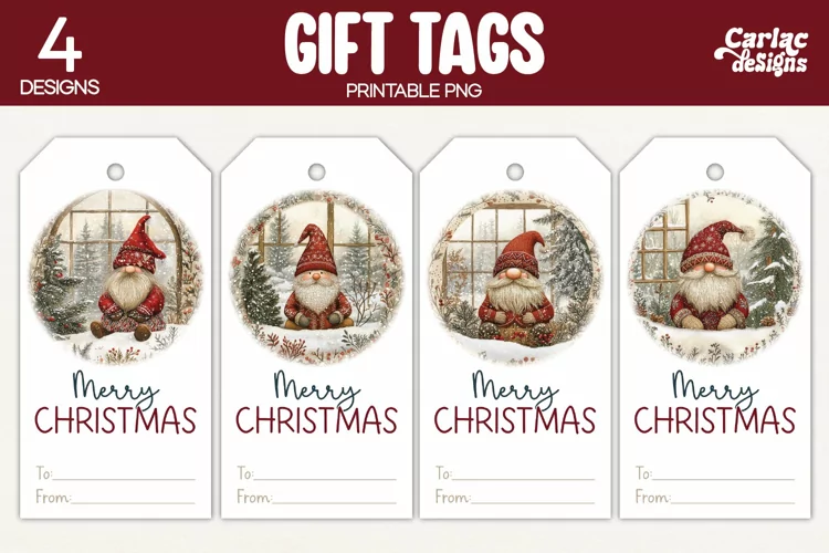 Christmas Gift Tags, Merry Christmas Printable Tags