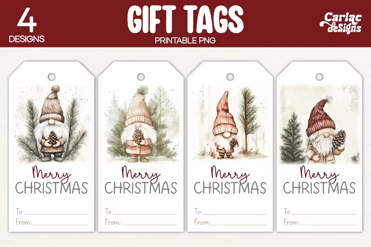 Christmas Gift Tags, Merry Christmas Printable Tags