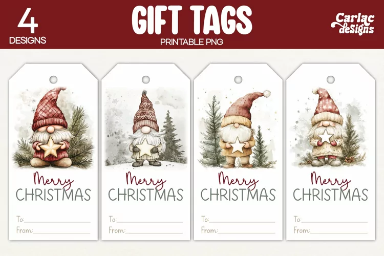 Christmas Gift Tags, Merry Christmas Printable Tags