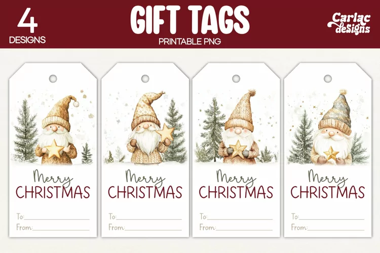 Christmas Gift Tags, Merry Christmas Printable Tags
