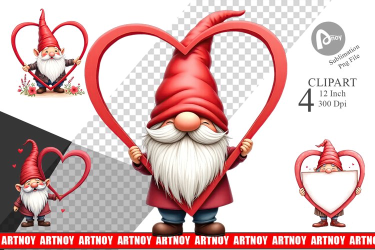 Valentine Gnome Png Image 16