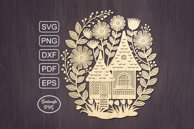 Autumn gnome house lasercut svg autumn laser cut or keychain