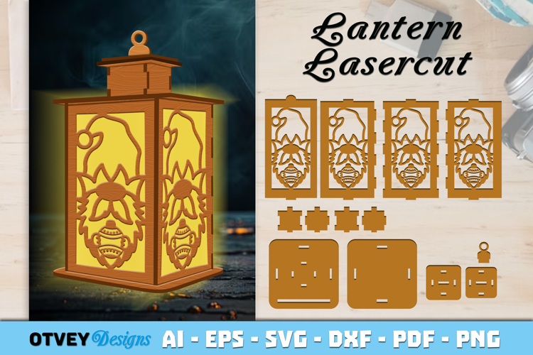 Christmas Gnome Lantern Lasercut