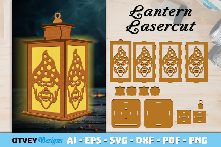 Christmas Gnome Lantern Lasercut