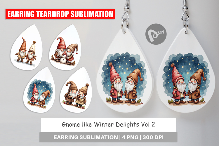 Winter Delights Gnome Earring