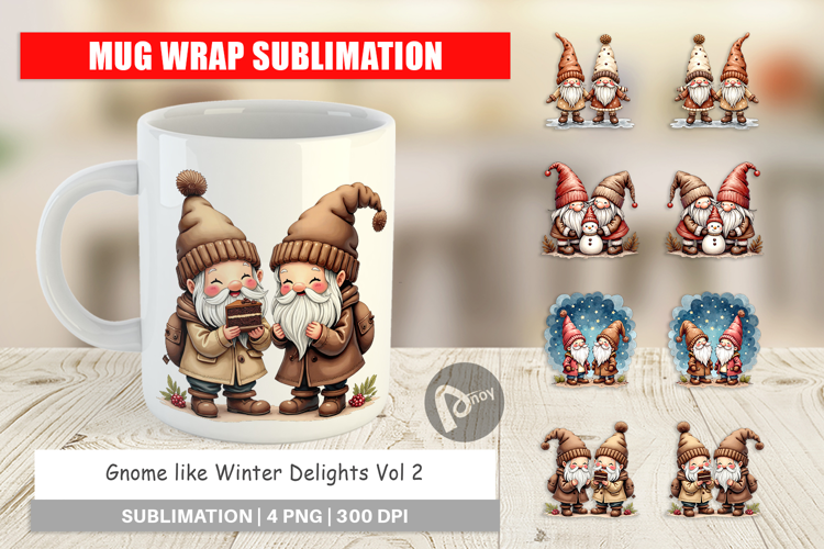 Gnome Winter Delights Mug Wrap