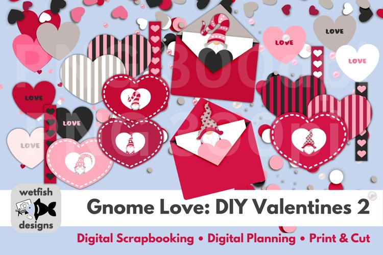 Gnome Love DIY Valentines Set 2