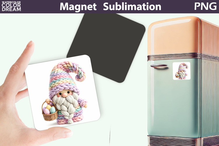 Easter Gnome Magnet Design | Gnome Spring Sublimation