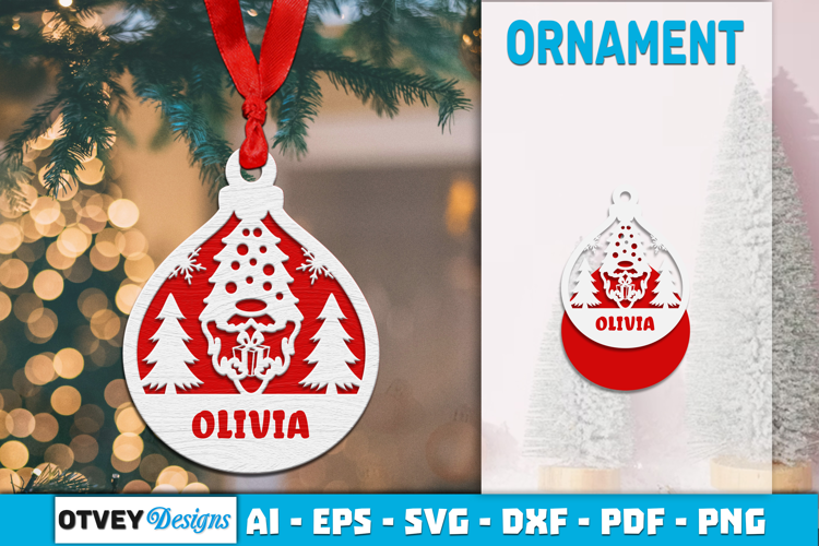 Gnome Ornaments for Holiday Lasercut