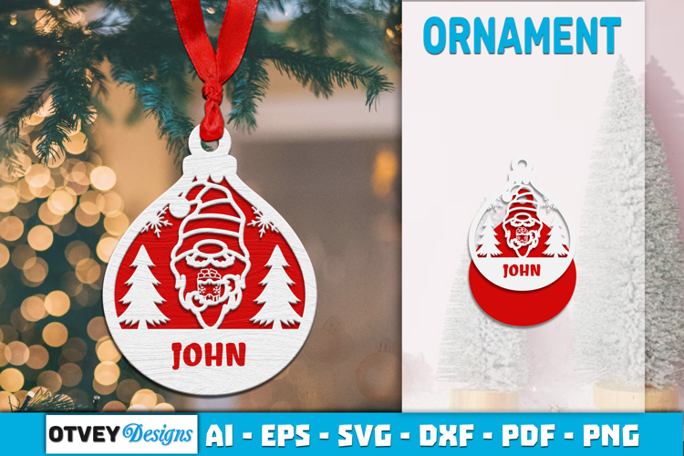 Gnome Ornaments for Holiday Lasercut