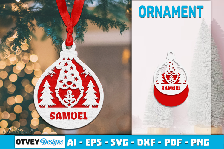 Gnome Ornaments for Holiday Lasercut