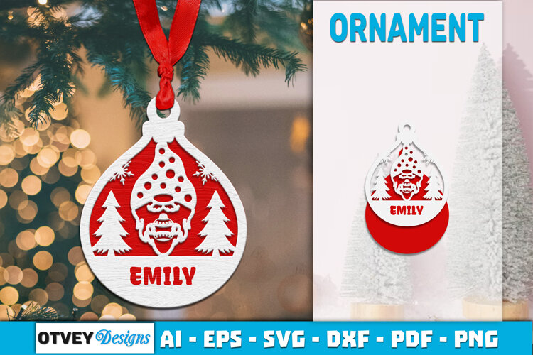 Gnome Ornaments for Holiday Lasercut example image 1