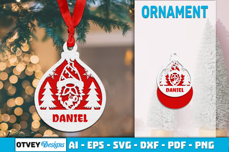 Gnome Ornaments for Holiday Lasercut example image 1