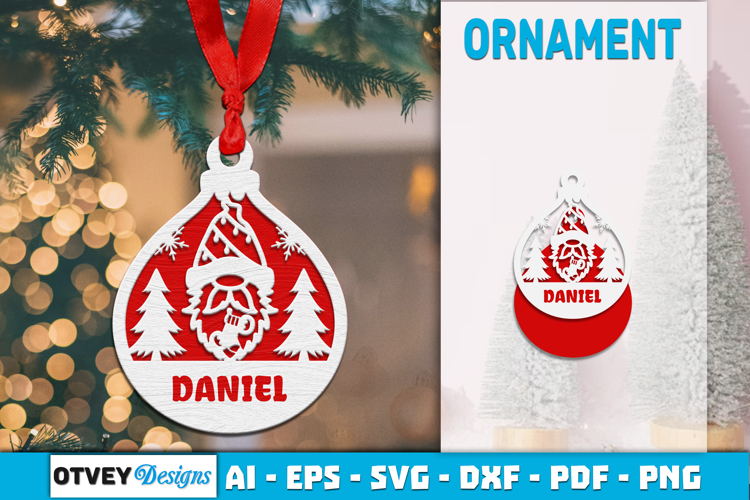 Gnome Ornaments for Holiday Lasercut