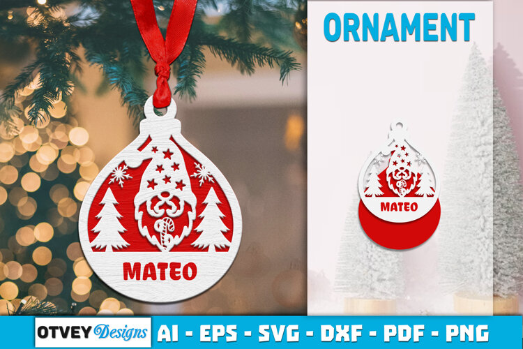 Gnome Ornaments for Holiday Lasercut example image 1