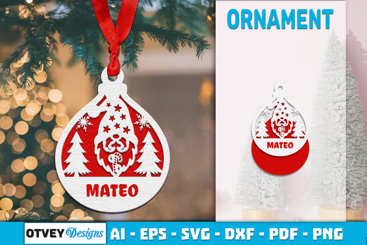 Gnome Ornaments for Holiday Lasercut