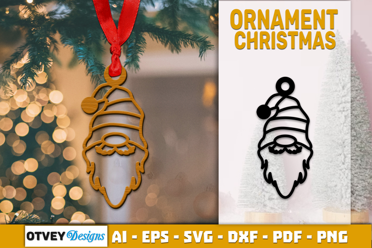 Gnome Ornaments for Holiday Lasercut