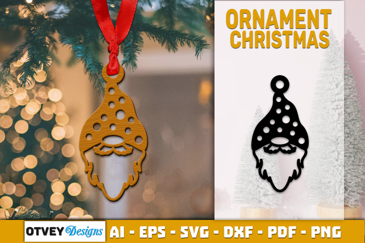 Gnome Ornaments for Holiday Lasercut