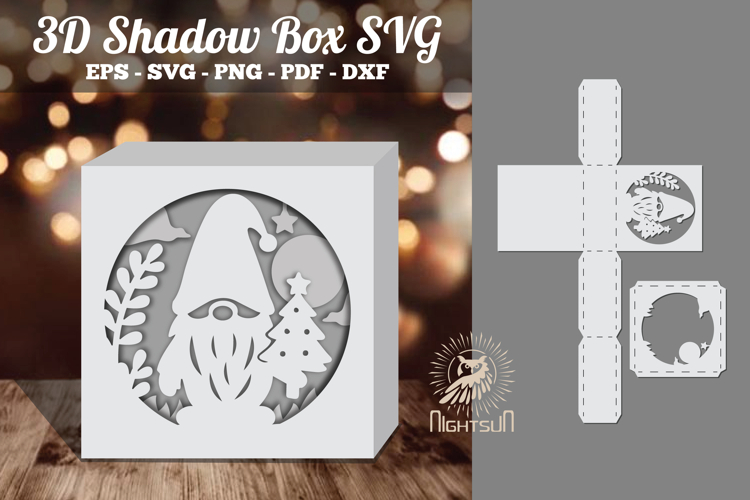 Gnome Papercut Shadow Box