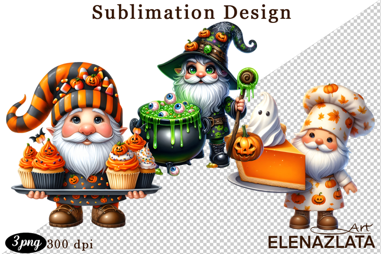 Gnome, Happy Halloween Clipart watercolor clipart
