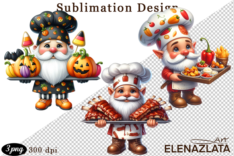 Gnome, Happy Halloween Clipart watercolor clipart