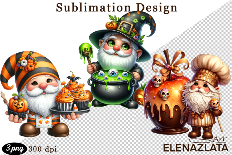 Gnome, Happy Halloween Clipart watercolor clipart