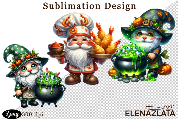 Gnome, Happy Halloween Clipart watercolor clipart