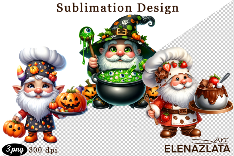 Gnome, Happy Halloween Clipart watercolor clipart