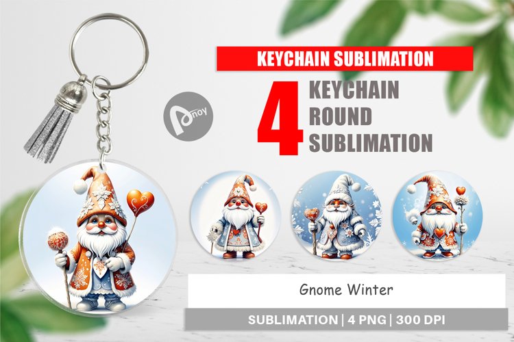 Keychain Gnome Winter