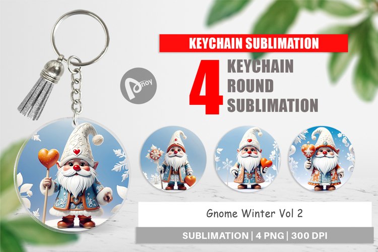Keychain Gnome Winter