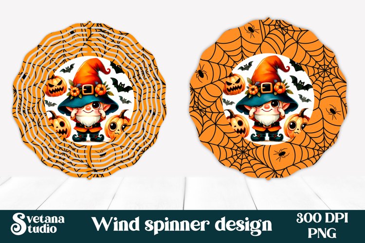 Halloween wind spinner sublimation | Halloween gnome PNG