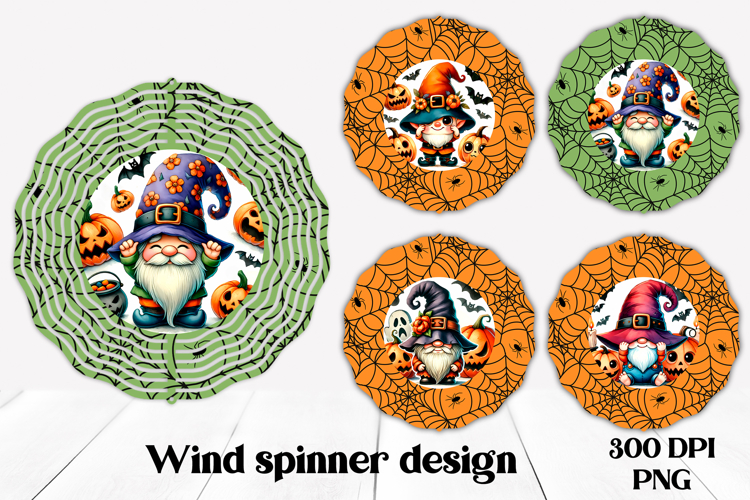 Halloween wind spinner sublimation | Halloween gnome PNG