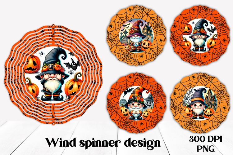 Halloween wind spinner sublimation | Halloween gnome PNG