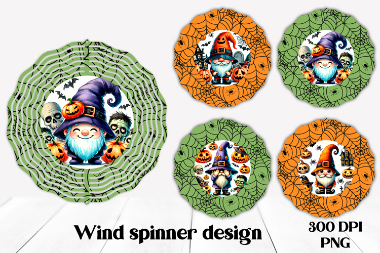 Halloween wind spinner sublimation | Halloween gnome PNG