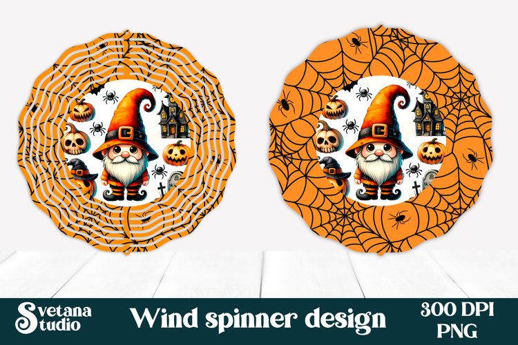 Halloween wind spinner sublimation | Halloween gnome PNG
