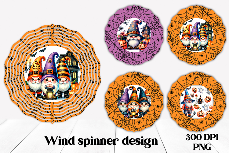 Halloween wind spinner sublimation | Halloween gnome PNG