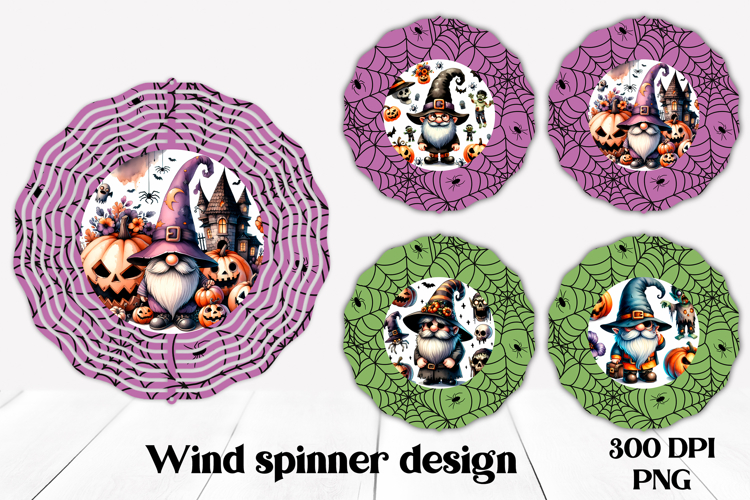 Halloween wind spinner sublimation | Halloween gnome PNG